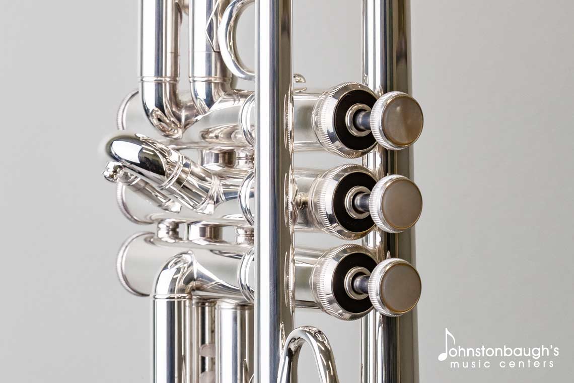 Close-up Valve Detail 1 of Bach TR200s Trumpet from Johnstonbaugh's Music Centers in Western PA