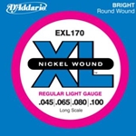 D'addario EXL170 Bass Guitar Strings Nickel Wound Light Long Scale 45-100