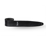 TAYLOR 410225 Taylor Strap Black Leather Suede Back Silver Logo 2.5in