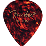 FENDER 980551800 Classic Celluloid Picks 551 Shape Medium 12-Count Pick Pack Shell