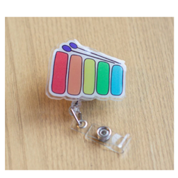 Musically Minted BDG0005 Rainbow Xylophone Badge Reel