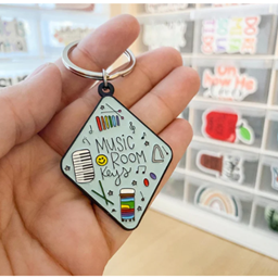Musically Minted KEY0007 Music Room Keys Enamel Keychain