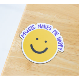 Musically Minted STK0024 Music Makes Me Happy Sticker