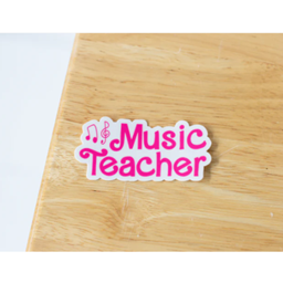 Musically Minted STK0031 Pink Music Teacher Sticker