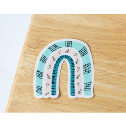 Musically Minted STK0086 Mint Music Rainbow Clear Sticker
