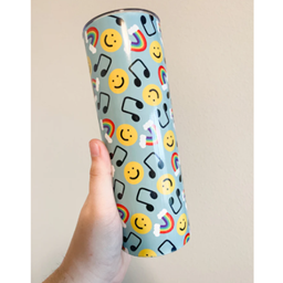 Musically Minted STU0007 Happy Rainbow Skinny Tumbler