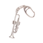 Music Gifts Pewter Keychain Trumpet