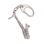 Music Gifts Pewter Keychain Sax