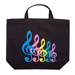 Albert Elovitz Tote Bag G Clef Four Color