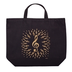 Music Gifts Tote Bag Bursting G Clef