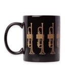 Albert Elovitz Mug Black with Gold Trumpet