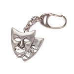 Music Gifts Pewter Keychain Theatrical Masks