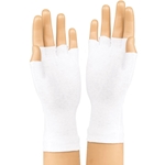 StylePlus Long Wristed Fingerless Cotton Marching Glove White