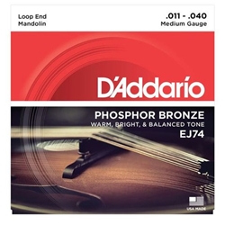 D'addario EJ74 Mandolin Strings Phosphor Bronze Medium 11-40