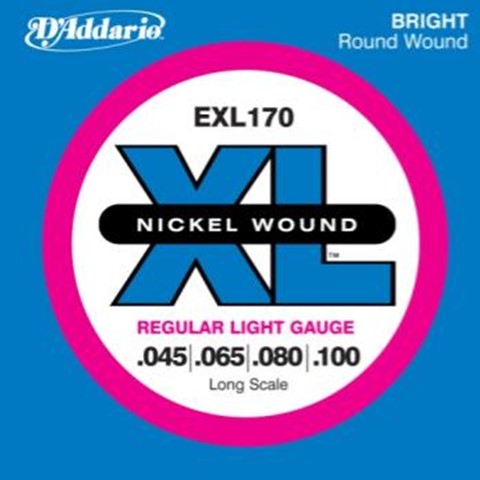 D'addario EXL170 Bass Guitar Strings Nickel Wound Light Long Scale 45-100