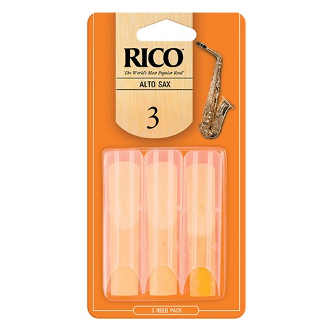 Alto Sax Reeds Rico #3 Pack of 3