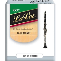 LAVOZ LCRMH La Voz Bb Clarinet Reeds, Strength Medium Hard, 10-Pack
