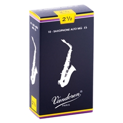 Vandoren Alto Sax Reeds Traditional #2.5 Box of 10