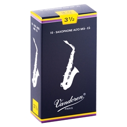 Vandoren Alto Sax Reeds Traditional #3.5 Box of 10