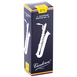 SR2435 Vandoren Bari Sax Traditional Reeds Strength #3.5; Box of 5