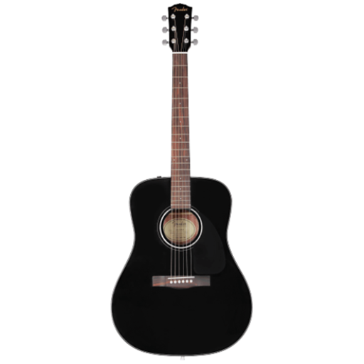 FENDER 0970110206 CD-60 Dreadnought V3 w/Case, Walnut Fingerboard, Black