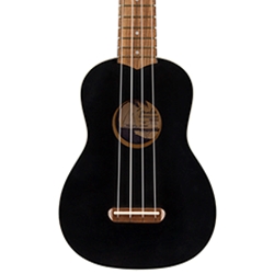 FENDER 0971610706 Venice Soprano Uke, Walnut Fingerboard, Black