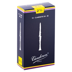 Vandoren Clarinet Reeds Traditional #2.5 Box of 10
