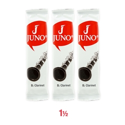 JCR0115-3 Vandoren JUNO Bb Clarinet Reeds; Strength #1.5; 3 Card