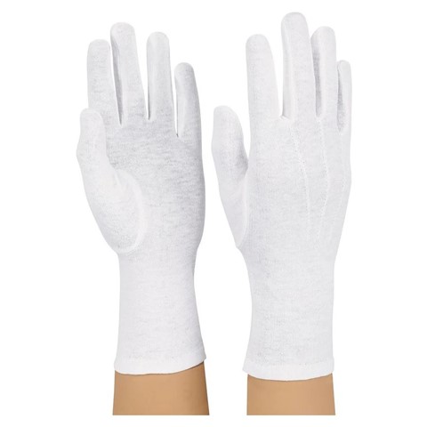 StylePlus Long Wristed Cotton Marching Glove White