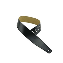 Henry Heller HBL35BLKBLK 3"  Basic Smooth Leather Black/Black stitch