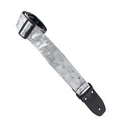Henry Heller HCVSLV Crushed Velvet Guitar Strap