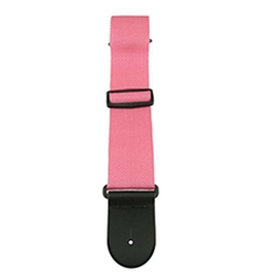 Henry Heller HPOLDPNK 2" Poly Strap with Sewn On Leather Ends Pink