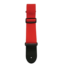 Henry Heller HPOLDRED 2" Poly Strap with Sewn On Leather Ends Red