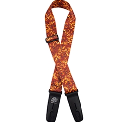 Henry Heller LIS107S52 LockIt Straps Series  Plush Poly Gold Swirl Guitar Strap