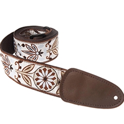 Henry Heller LIS306J40 LockIt Straps Series Vintage Cream Beige Art Deco Guitar Strap