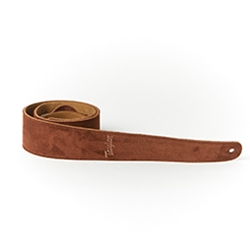 TAYLOR TS25005 Taylor Strap Chocolate Embroidered Suede 2.5in