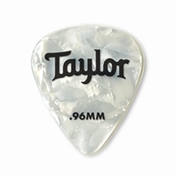 TAYLOR 80714 Taylor Celluloid 351 Picks White Pearl 0.96mm 12-Pack
