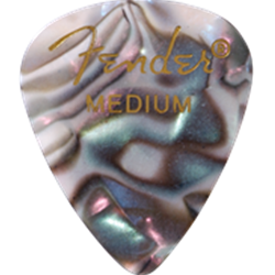 FENDER 1980351857 Premium Celluloid Picks 351 Shape Medium 12-Count Pick Pack Abalone