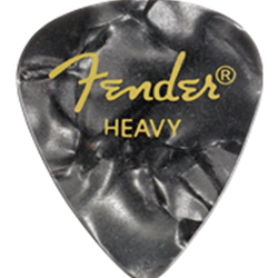 FENDER 1980351943 Celluloid Pick Pack Black Moto Heavy