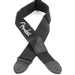 FENDER 990662043 2" Black  Poly Guitar Strap Grey Fender