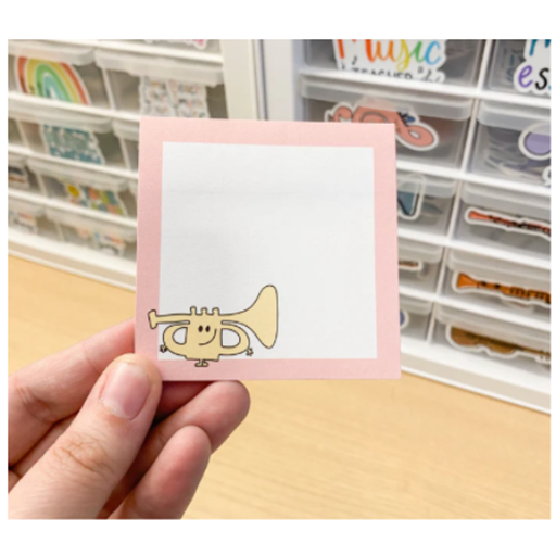 Musically Minted STA0006 Taylor the Trumpet - Character Sticky Notes