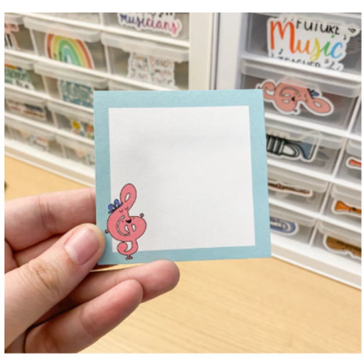 Musically Minted STA0007 Tara the Treble Clef - Character Sticky Notes