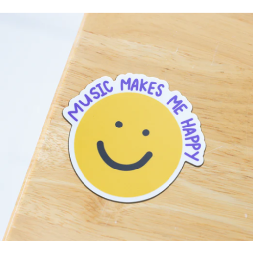 Musically Minted STK0024 Music Makes Me Happy Sticker