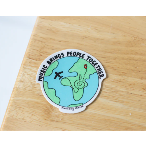 Musically Minted STK0035 Music Brings People Together Sticker