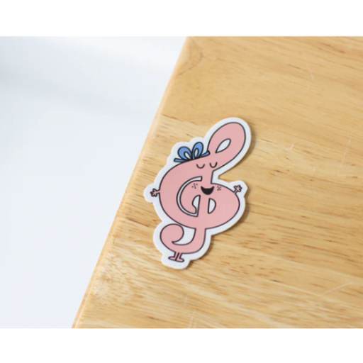 Musically Minted STK0048 Tara The Treble Clef Sticker