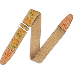 Levys Leathers M26PDBRNCRM 3" Grain Leather Strap