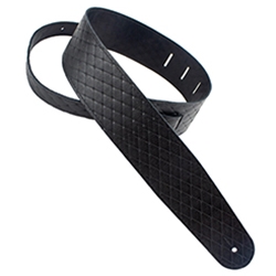 Henry Heller HQLBLK Leather Guitar Strap