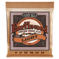 Ernie Ball 2148 Earthwood Acoustic Guitar Strings Phosphor Bronze Light