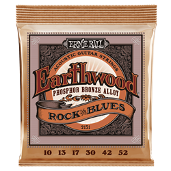 Ernie Ball 2151 Earthwood Acoustic Guitar Strings Phosphor Bronze Rock & Blues