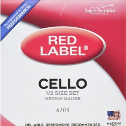 Supersensitive Red Label Cello String 1/2 Set